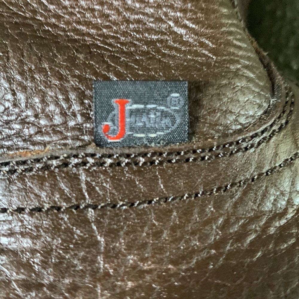 GUC Men’s Justin Boots.  Brown leather, rubber soles.  Size 11 medium - Picture 2 of 8